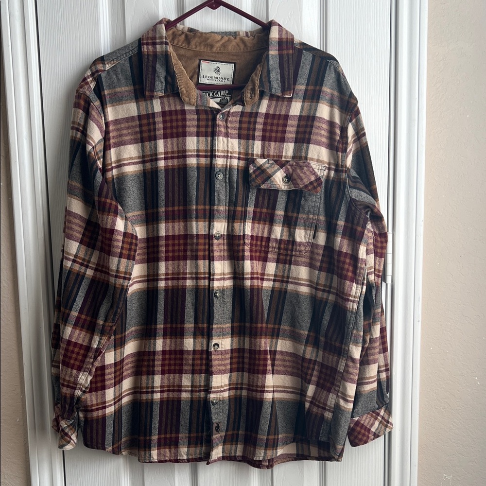 Legendary Whitetails Men's Flannel Plaid Button Down Shirt